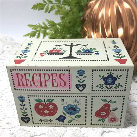 vintage recipe box and card